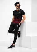 Men’s Black & Maroon Dry-Fit Tracksuit | ISSULO