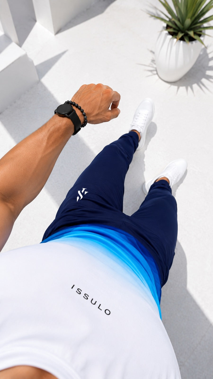 Men’s Blue Gradient Dry-Fit Tracksuit | ISSULO